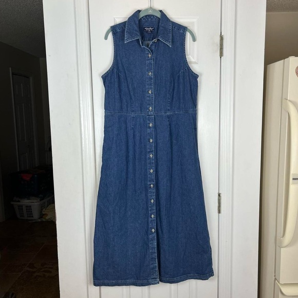white christmas dresses Vintage Charm Denim Dress – Sara Bauer Boutique main image 0